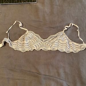 Eberjey blue and white patterned unlined bralette